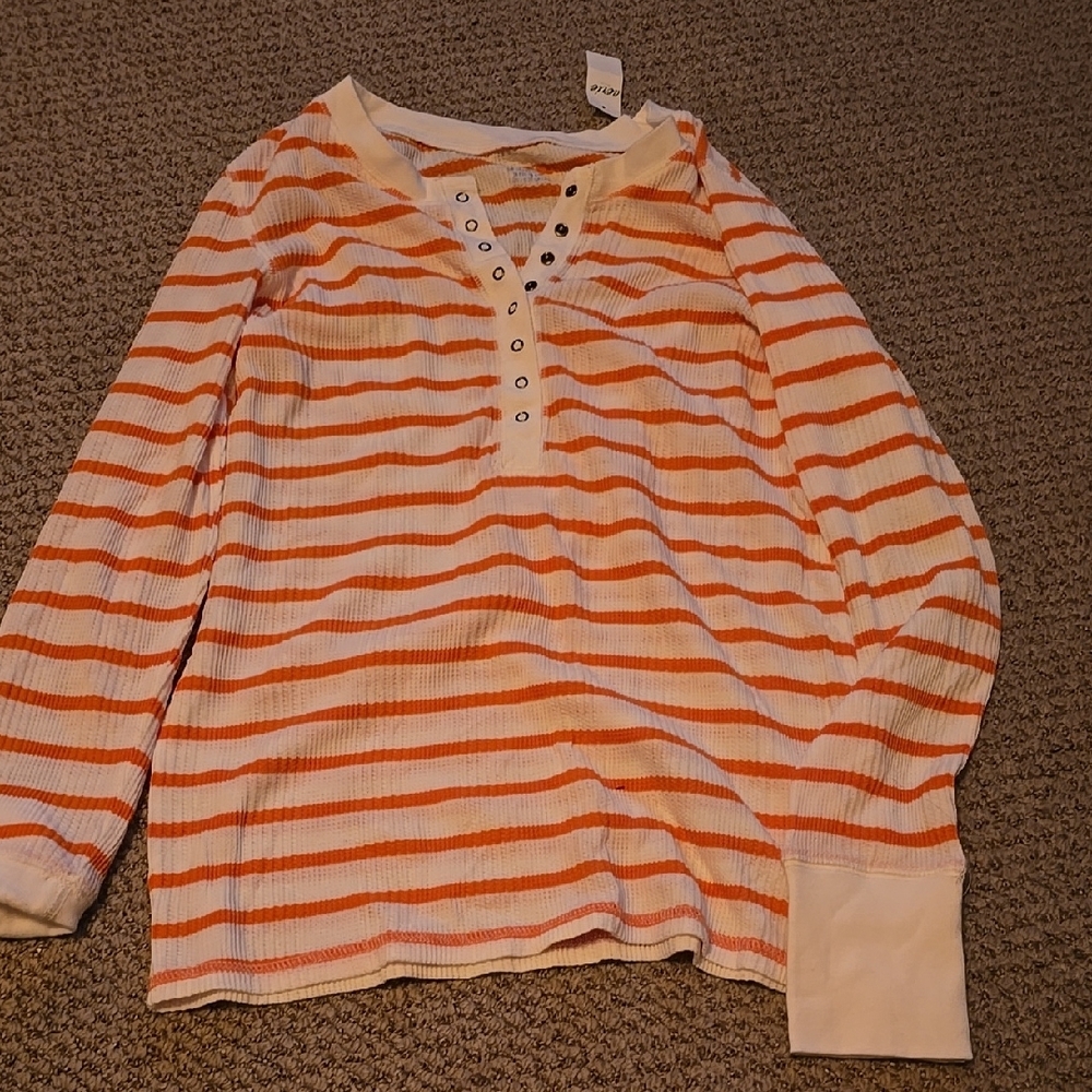 Kids Striped Orange and White Top
